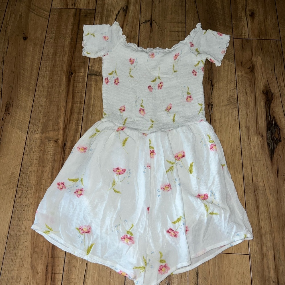 white floral romper